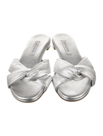 Aquazzura Leather Slides