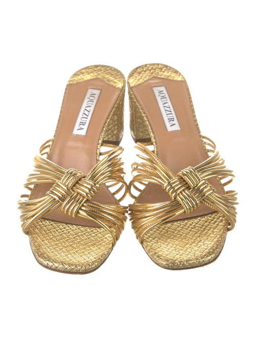 Aquazzura Patent Leather Slides