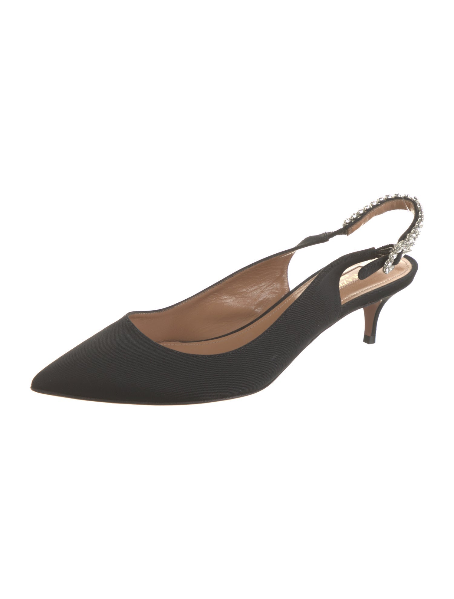 Aquazzura Crystal Embellishments Slingback Pumps