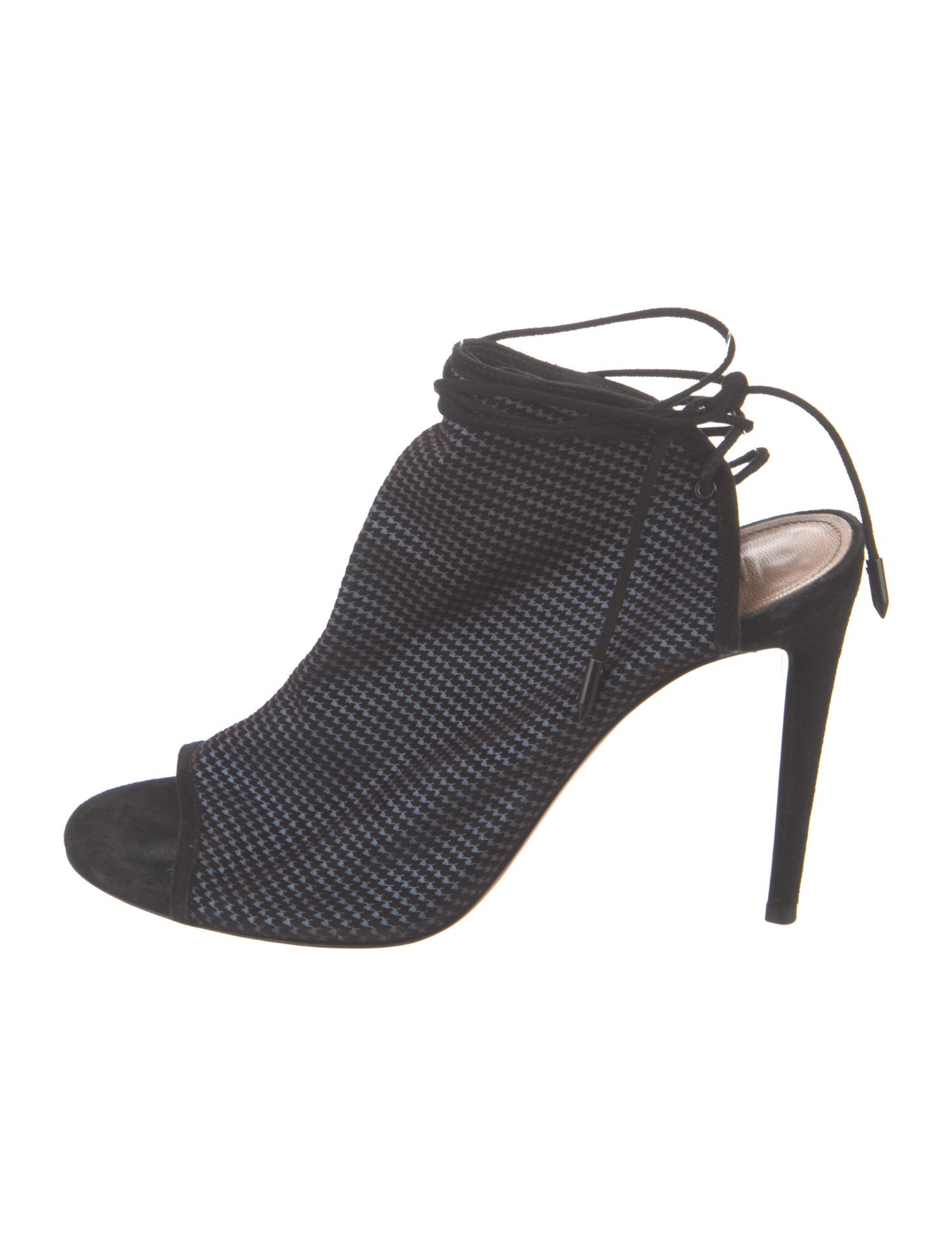 Aquazzura Suede Printed Slingback Sandals