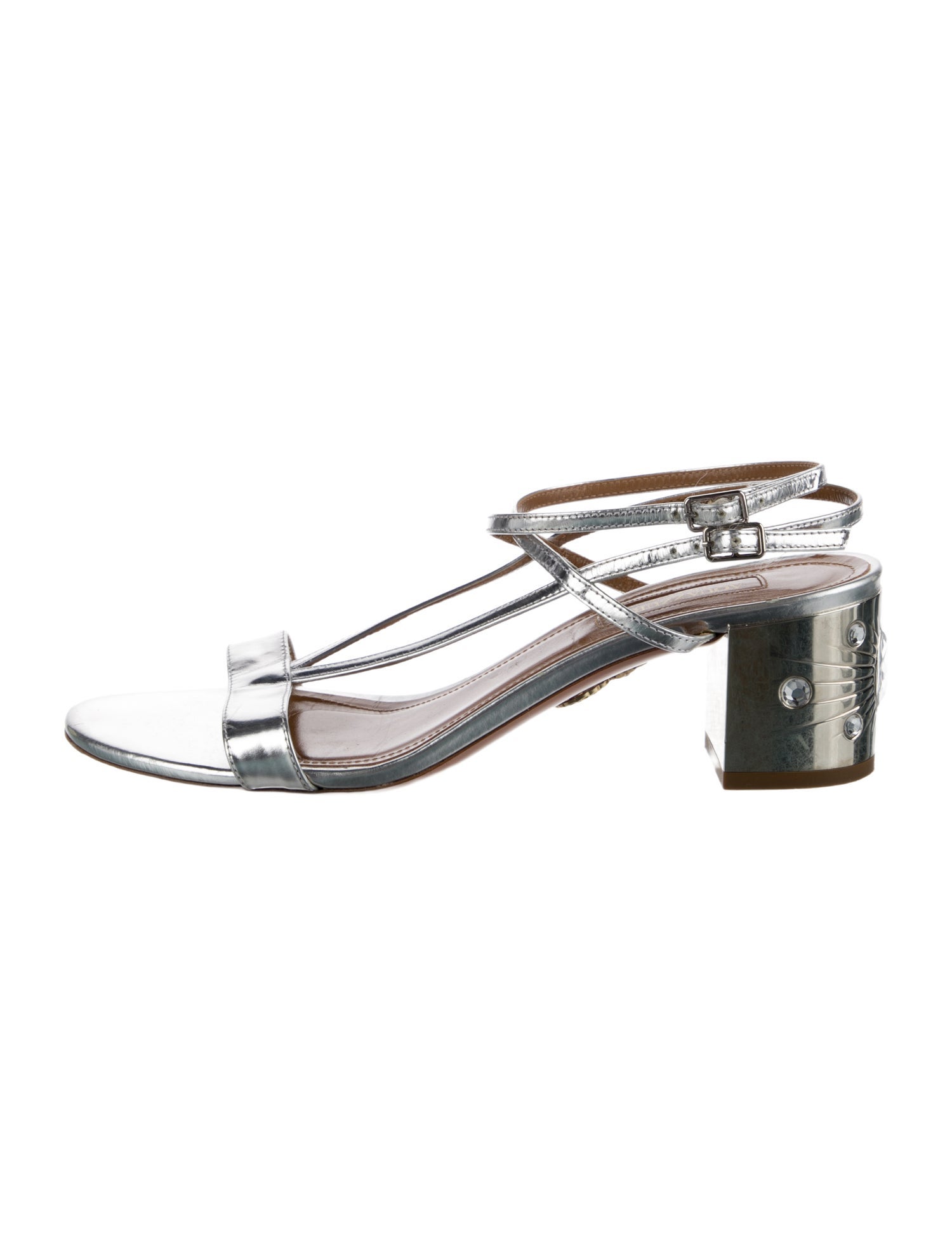 Aquazzura Leather T-Strap Sandals