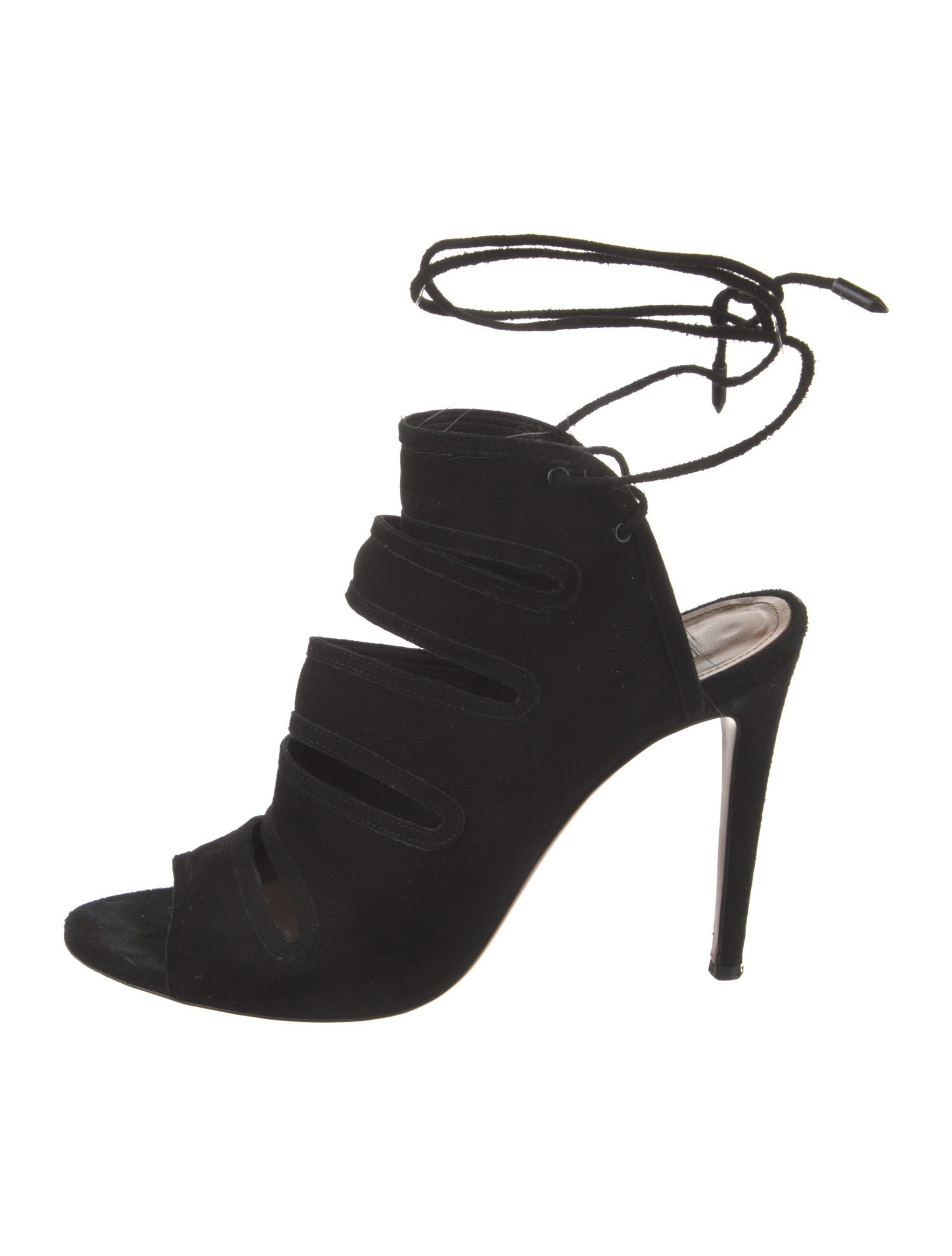 Aquazzura Suede Cutout Accent Sandals