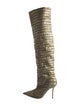 Aquazzura Embossed Leather Printed Sock Boots