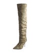 Aquazzura Embossed Leather Printed Sock Boots