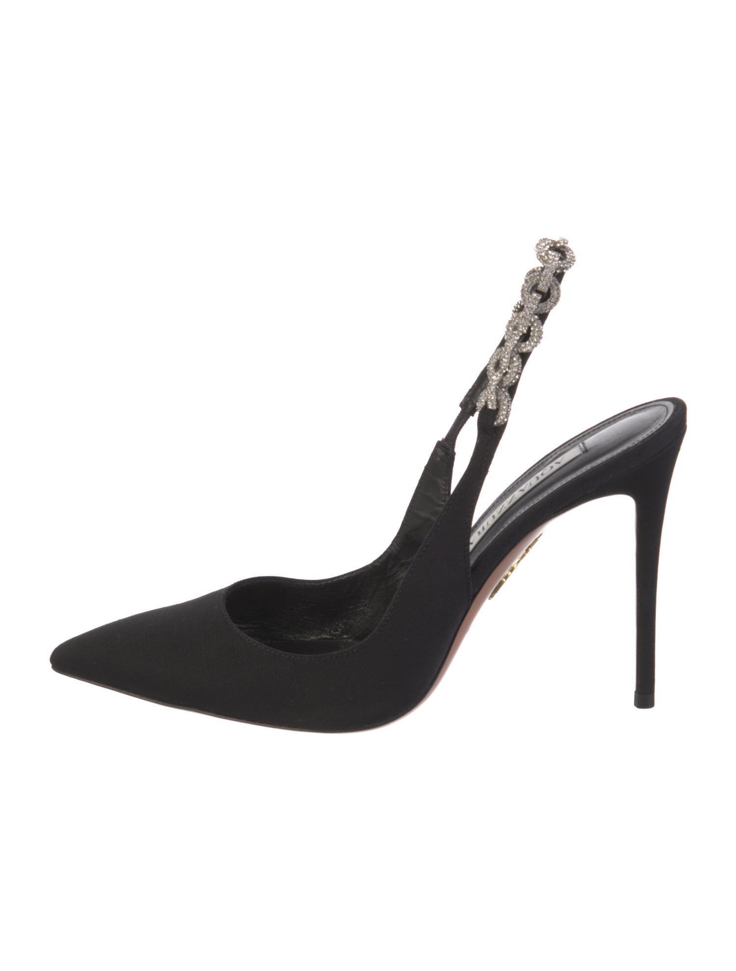 Aquazzura Crystal Embellishments Slingback Pumps