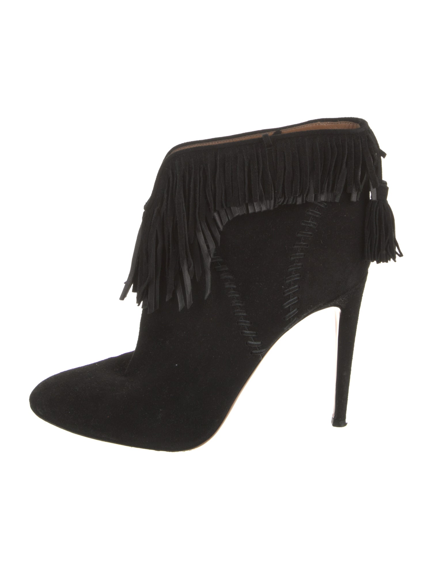 Aquazzura Suede Whipstitch Trim Pumps