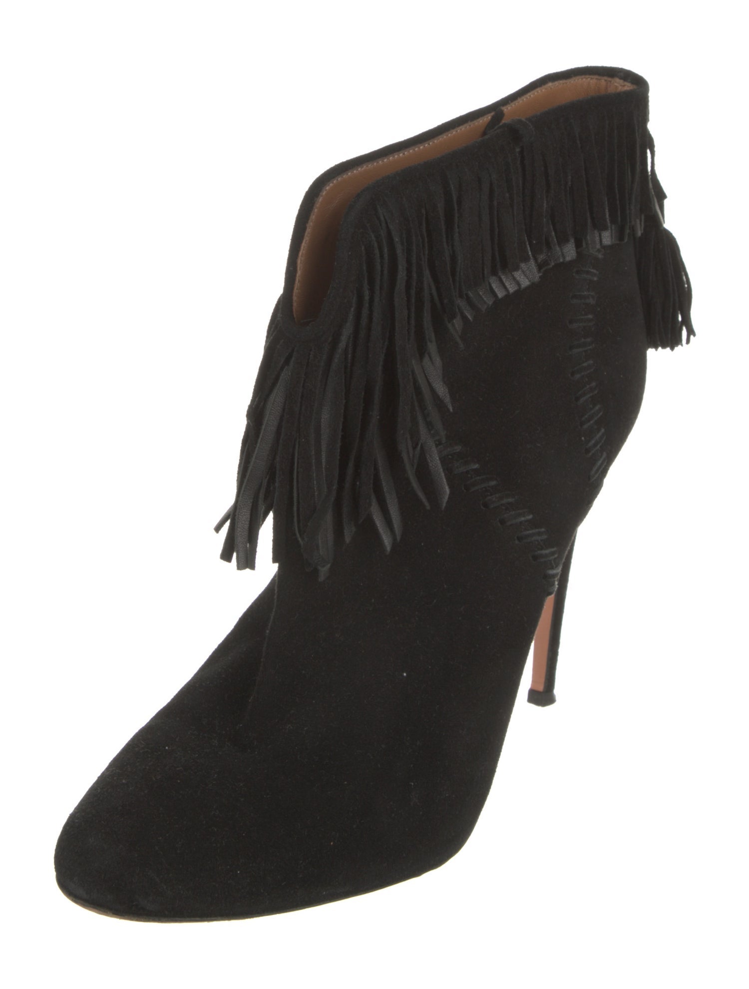 Aquazzura Suede Whipstitch Trim Pumps