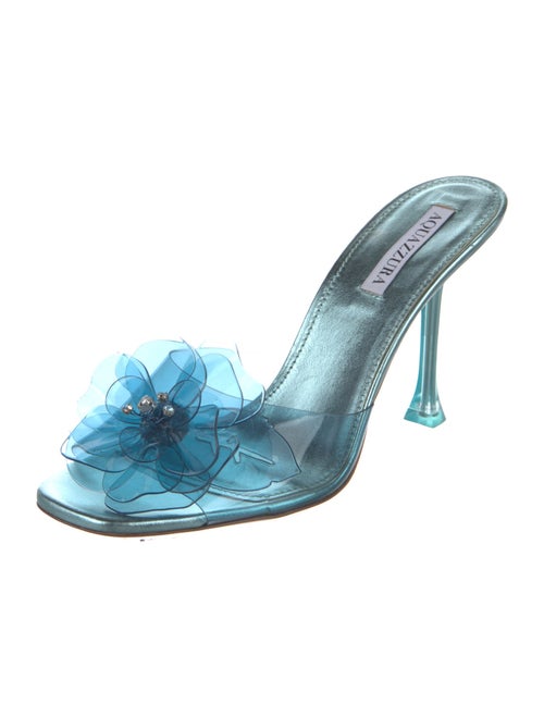 Aquazzura PVC Crystal Embellishments Slides