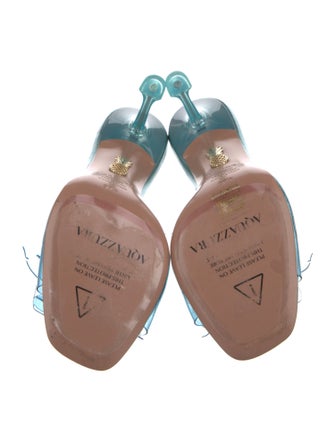 Aquazzura PVC Crystal Embellishments Slides