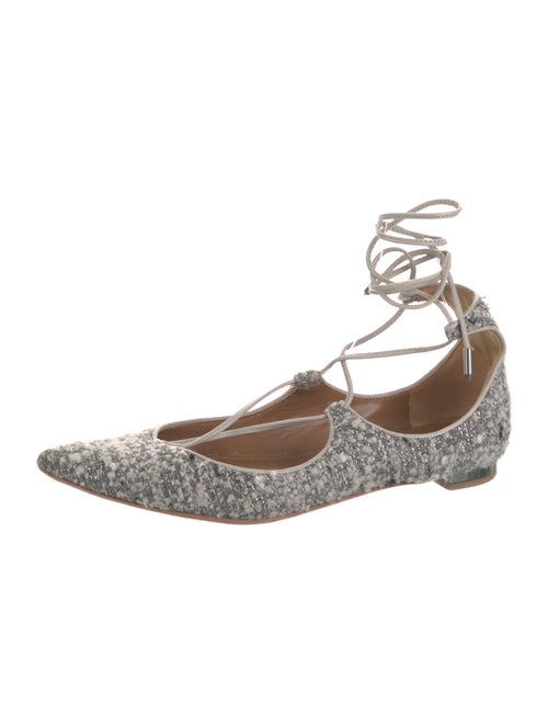 Aquazzura Tweed Ballet Flats