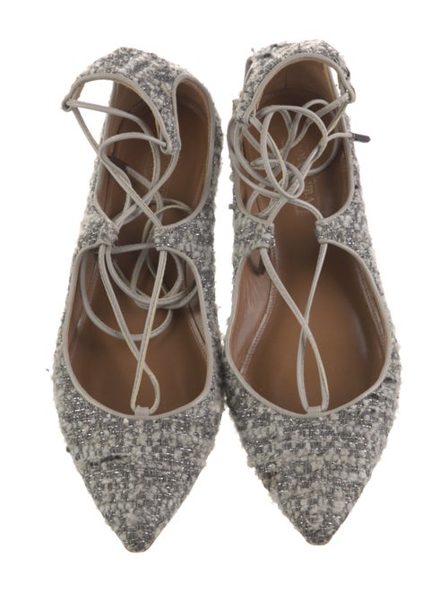 Aquazzura Tweed Ballet Flats