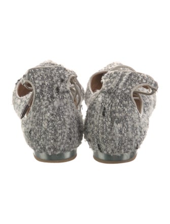 Aquazzura Tweed Ballet Flats