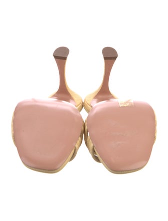 Aquazzura Raffia Slides