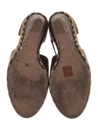 Aquazzura Suede Printed T-Strap Pumps