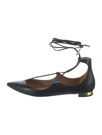 Aquazzura Leather Flats