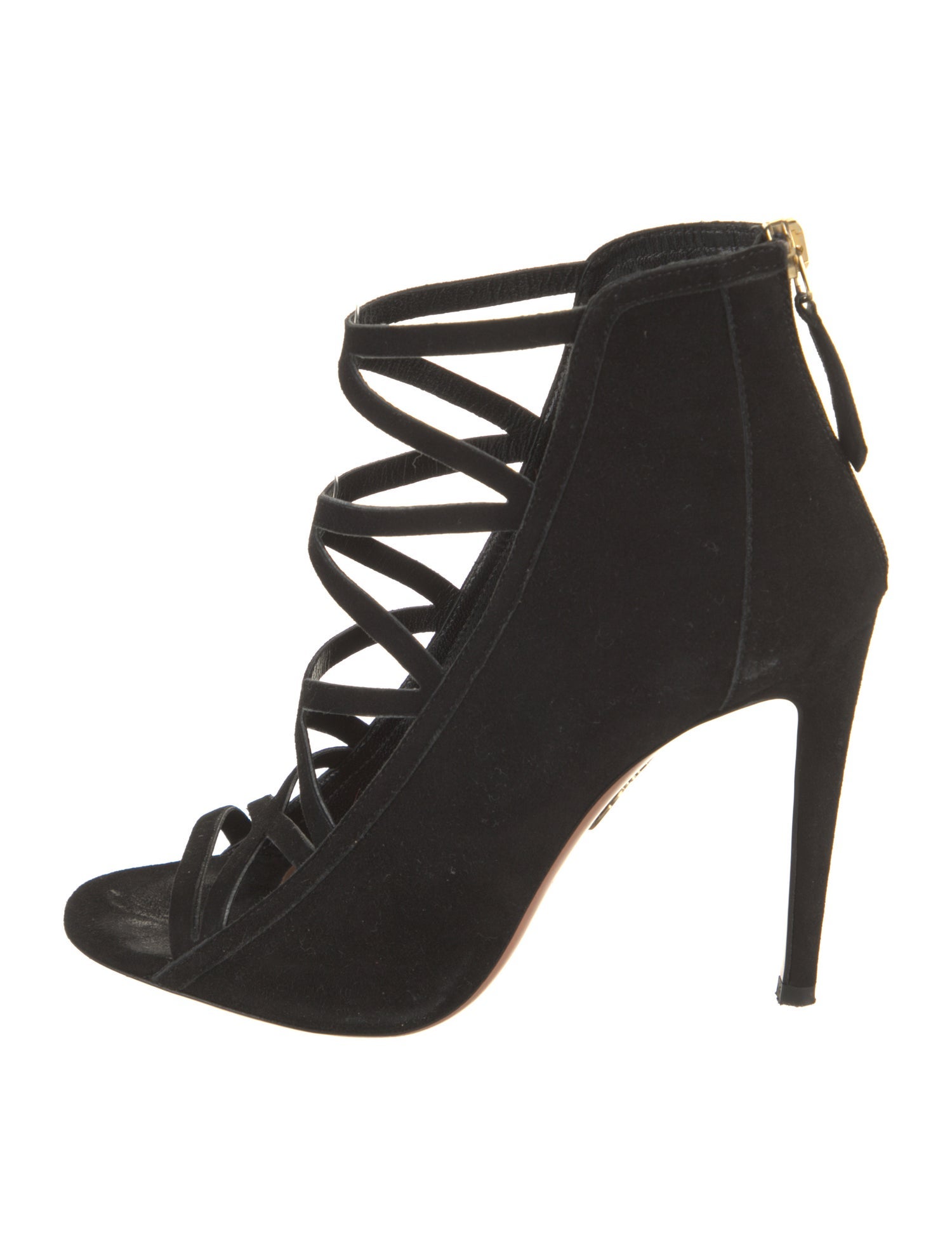 Aquazzura Suede Cutout Accent Pumps