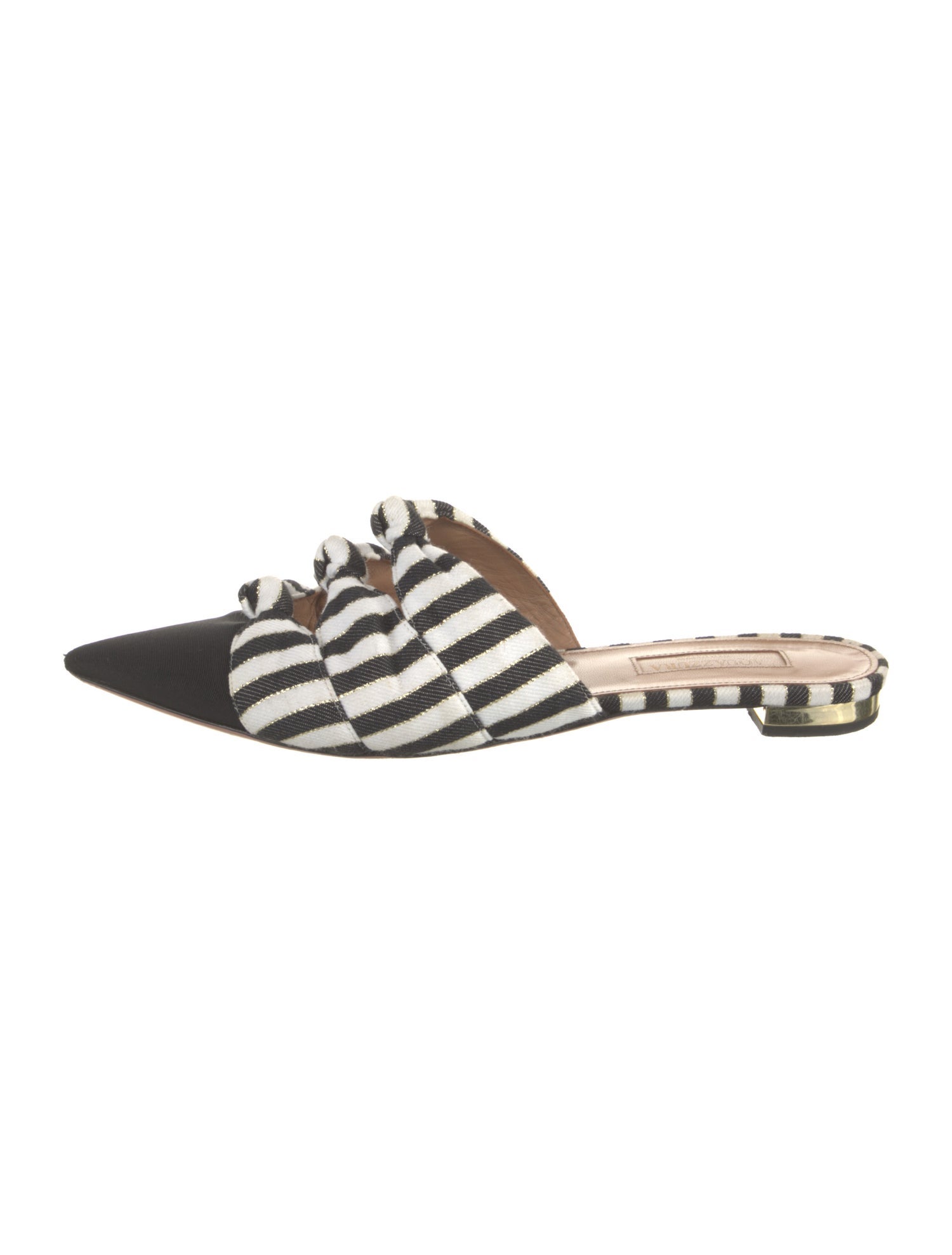 Aquazzura Printed Cutout Accent Mules