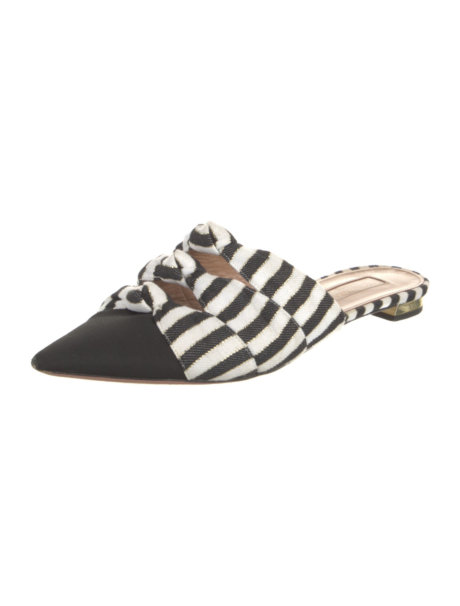 Aquazzura Printed Cutout Accent Mules
