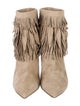 Aquazzura Suede Fringe Trim Accent Boots