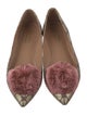Aquazzura Printed Pom-Pom Embellishments Flats