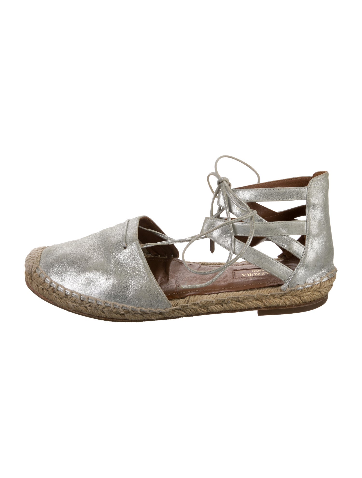 Aquazzura Leather Printed Espadrilles