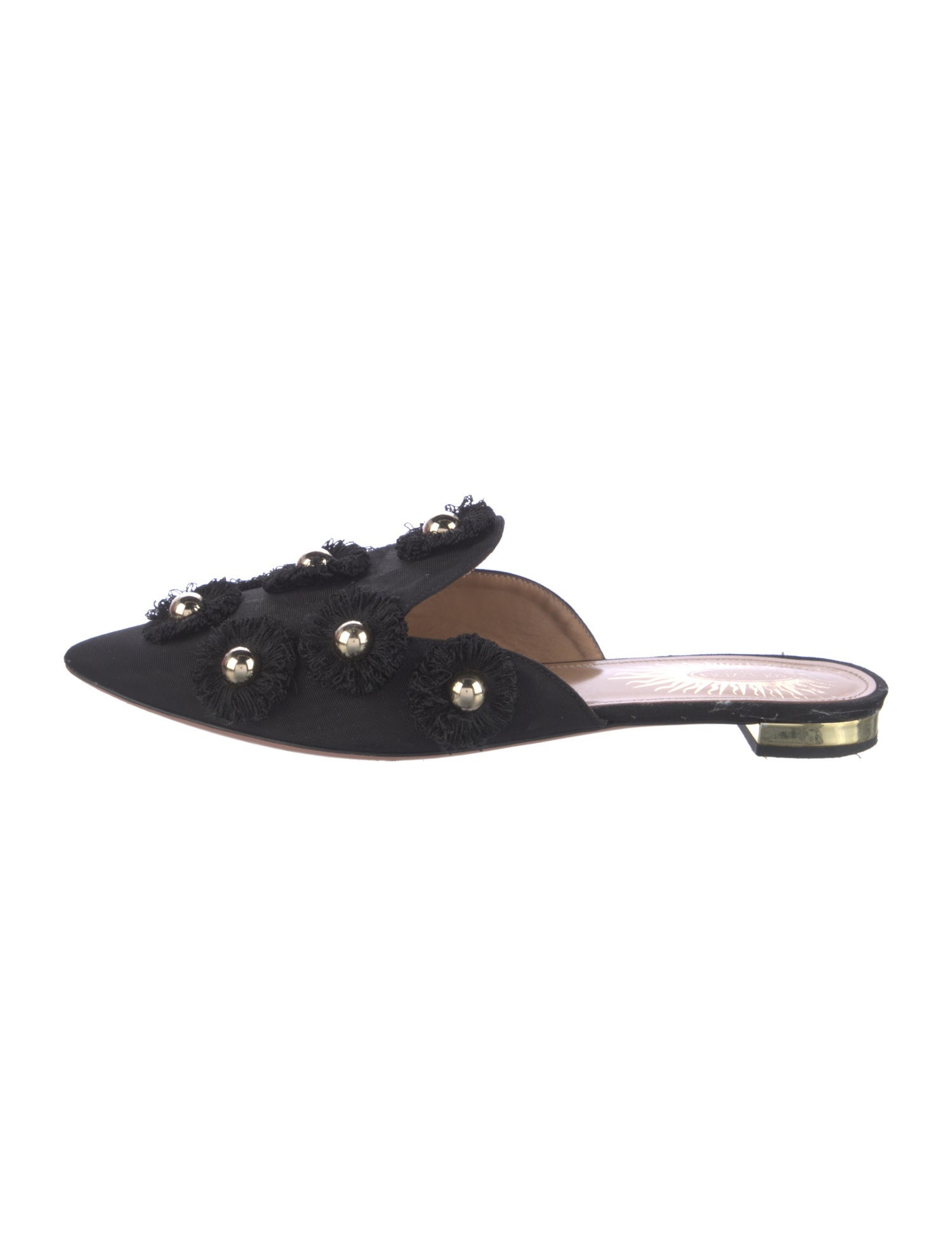 Aquazzura Studded Accents Mules