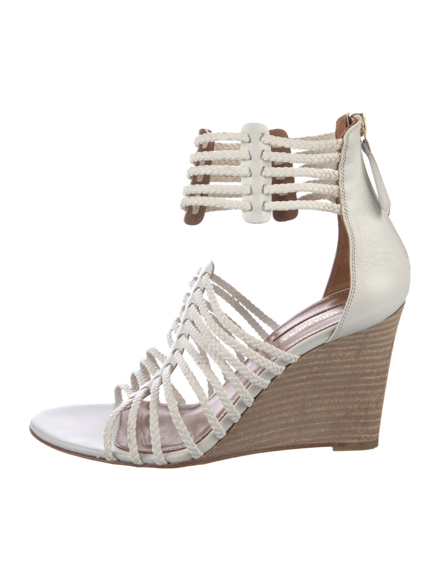 Aquazzura Leather Animal Print Gladiator Sandals