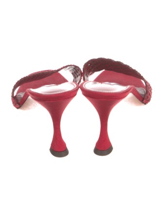 Aquazzura Suede Crystal Embellishments Slides