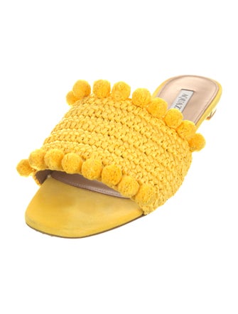 Aquazzura Straw Slides