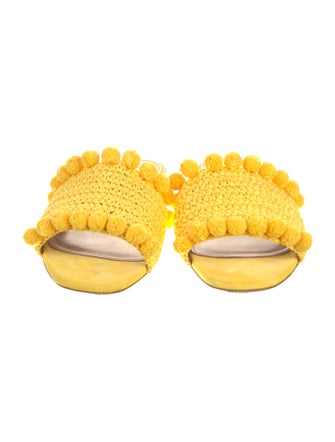 Aquazzura Straw Slides