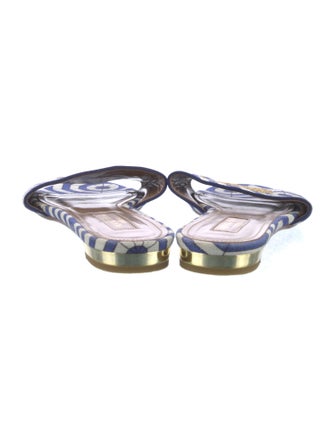 Aquazzura Canvas Printed Slides