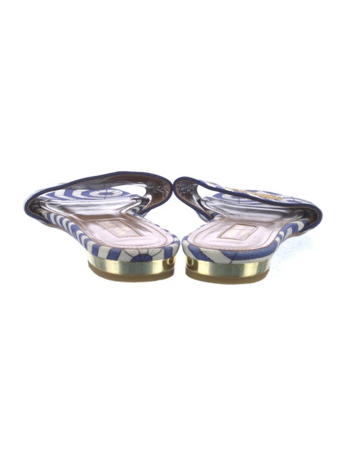 Aquazzura Canvas Printed Slides