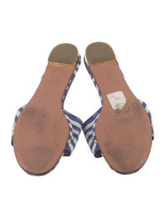 Aquazzura Canvas Printed Slides