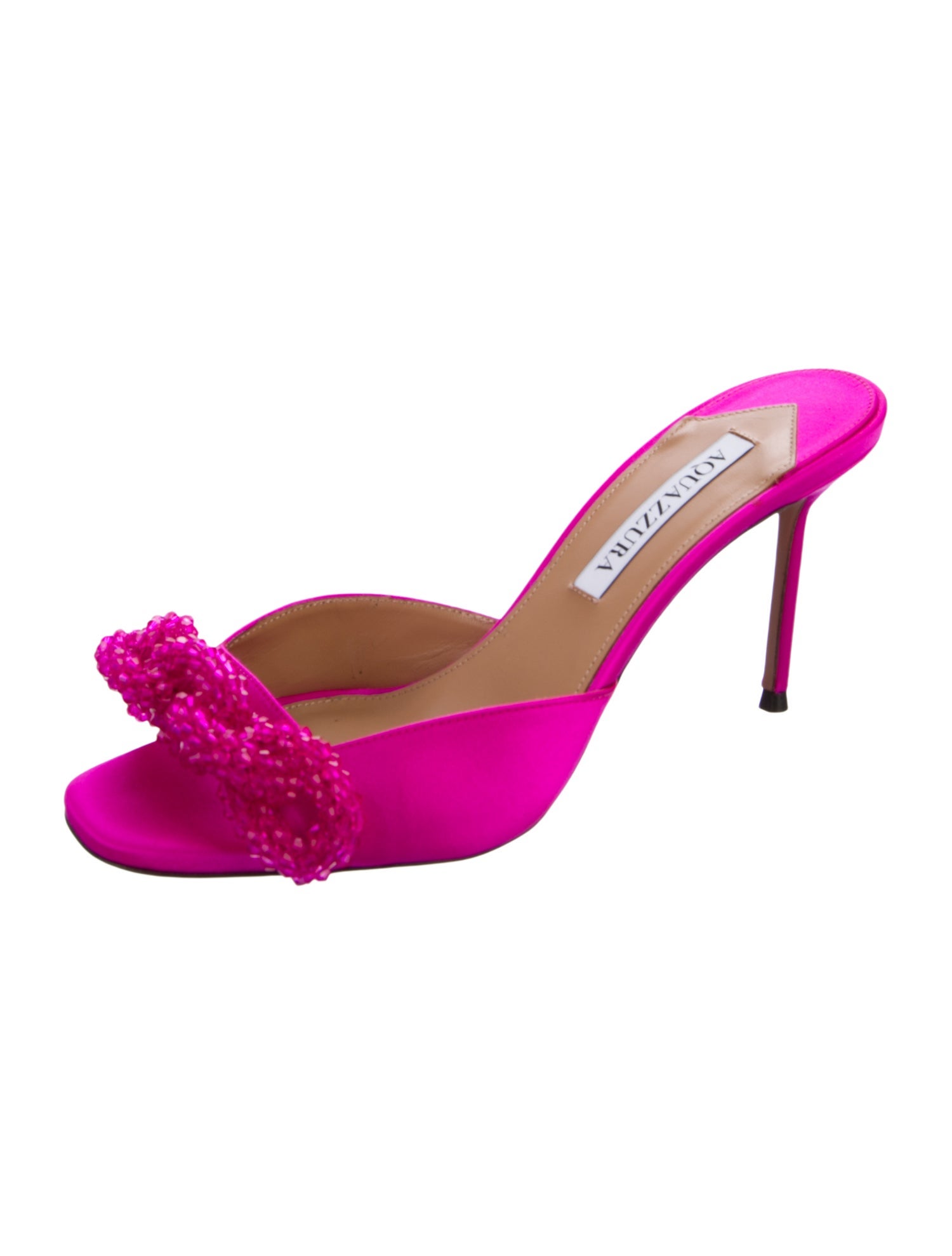 Aquazzura Satin Slides