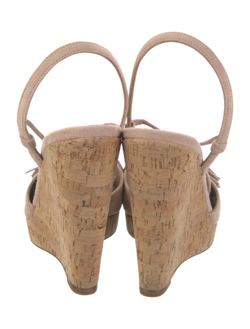 Aquazzura Suede Fringe Trim Accent Sandals