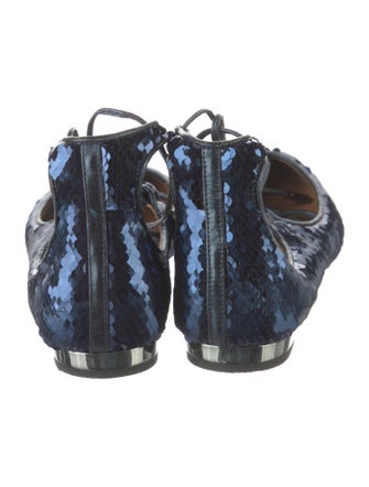Aquazzura Sequins Sequin Embellishments Ballet Flats