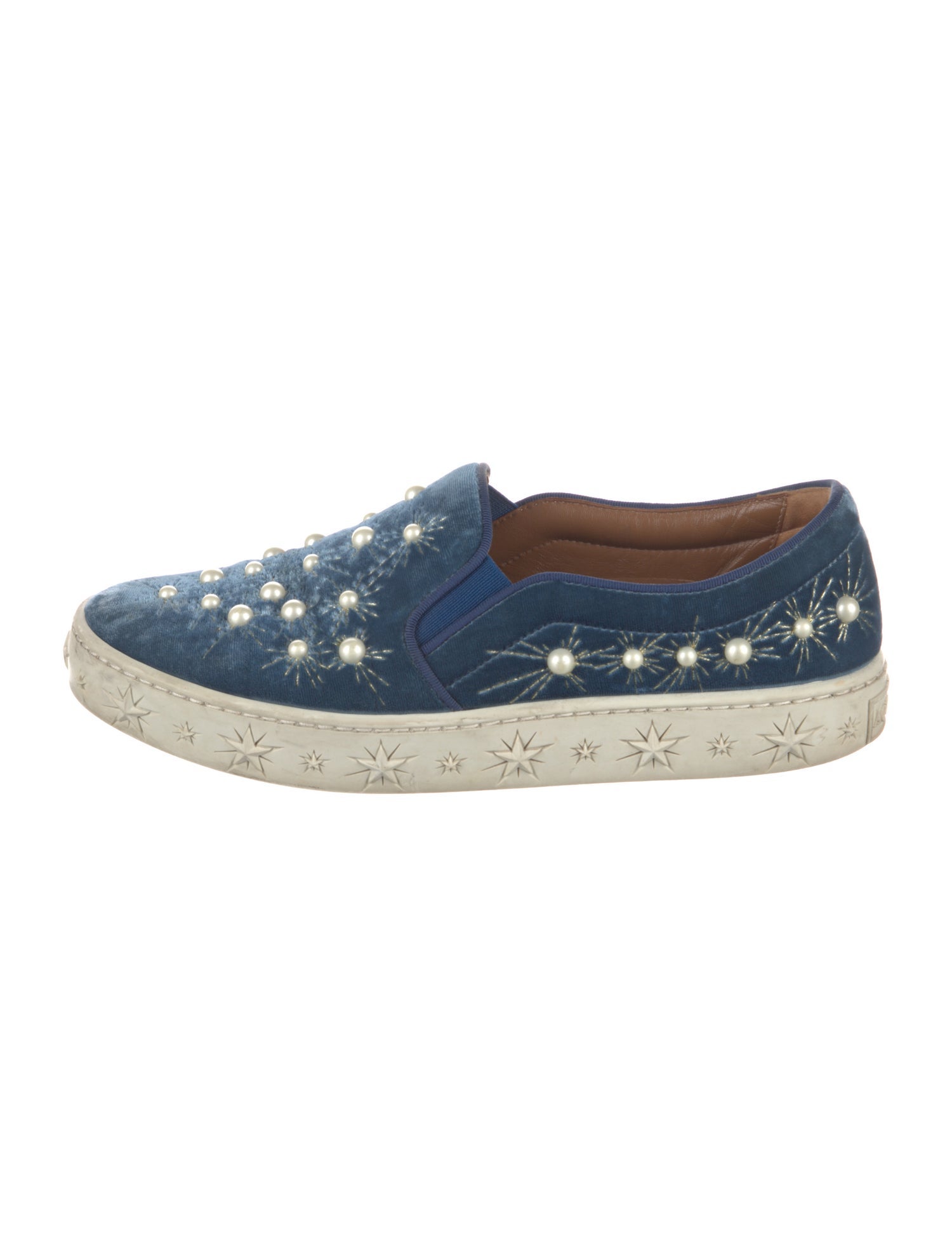 Aquazzura Velvet Patterned Sneakers