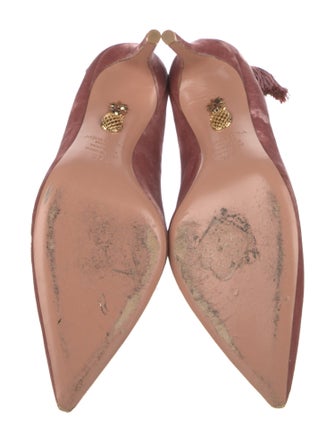 Aquazzura Velvet Tassel Accents Pumps