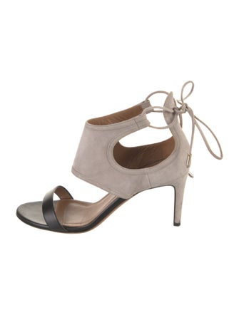Aquazzura Suede T-Strap Sandals