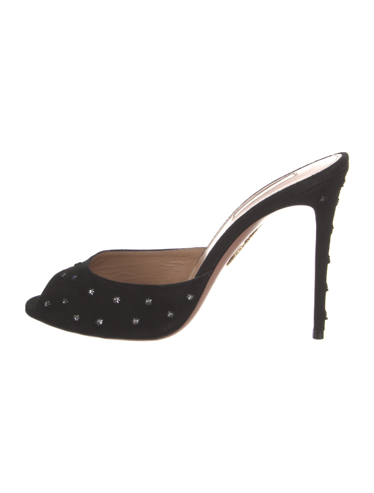 Aquazzura Suede Slides