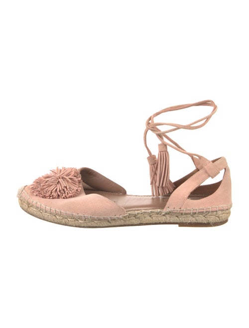 Aquazzura Suede Colorblock Pattern Espadrilles