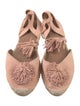 Aquazzura Suede Colorblock Pattern Espadrilles