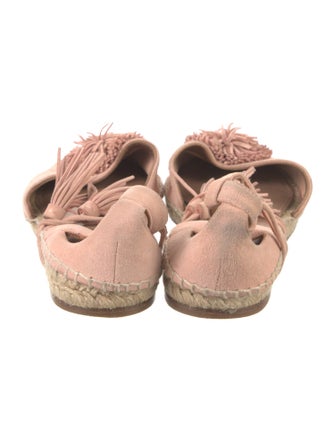 Aquazzura Suede Colorblock Pattern Espadrilles