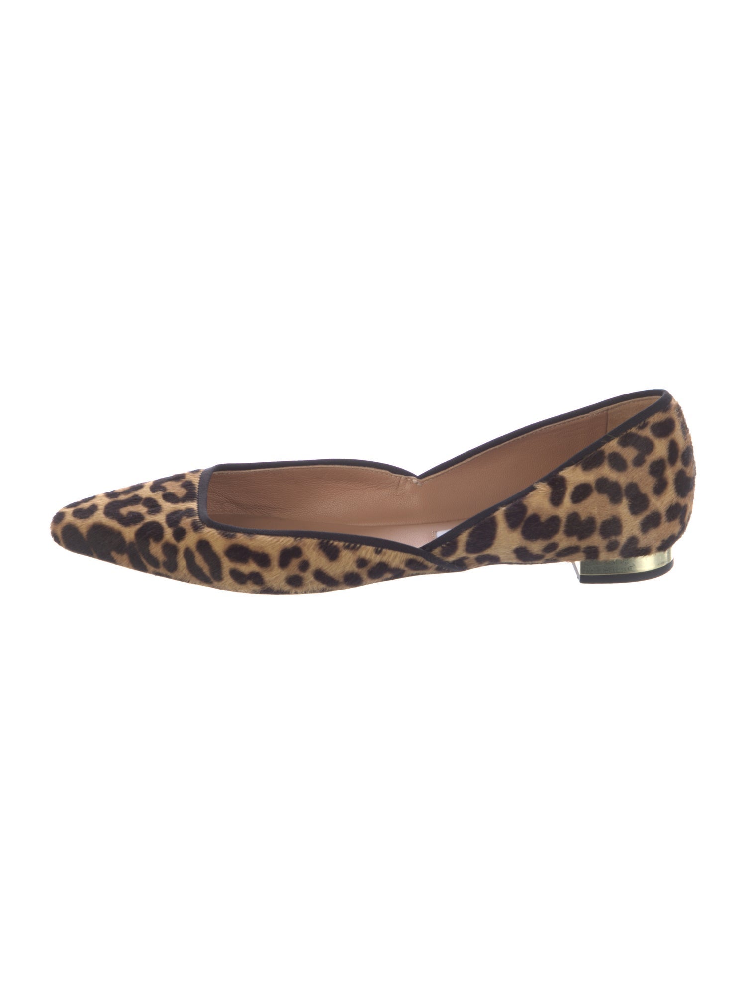 Aquazzura Ponyhair Animal Print Flats
