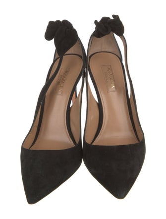 Aquazzura Suede Slingback Pumps