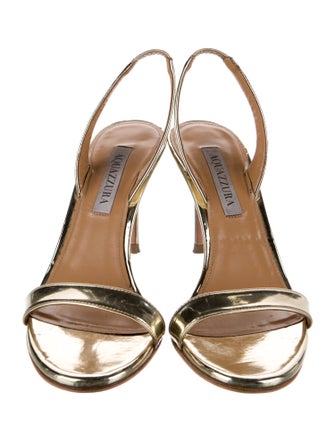 Aquazzura Patent Leather Slingback Sandals