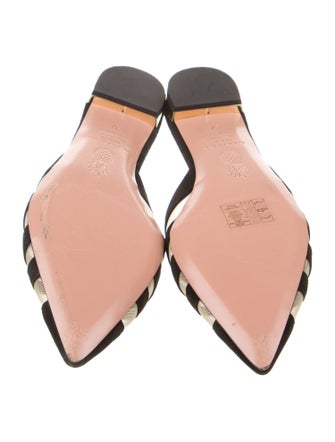 Aquazzura Suede Printed Mules