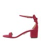 Aquazzura Suede Bow Accents Sandals