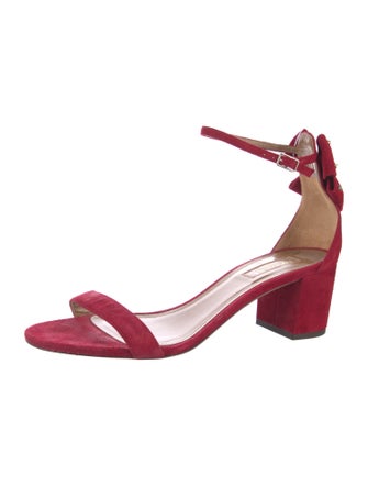 Aquazzura Suede Bow Accents Sandals
