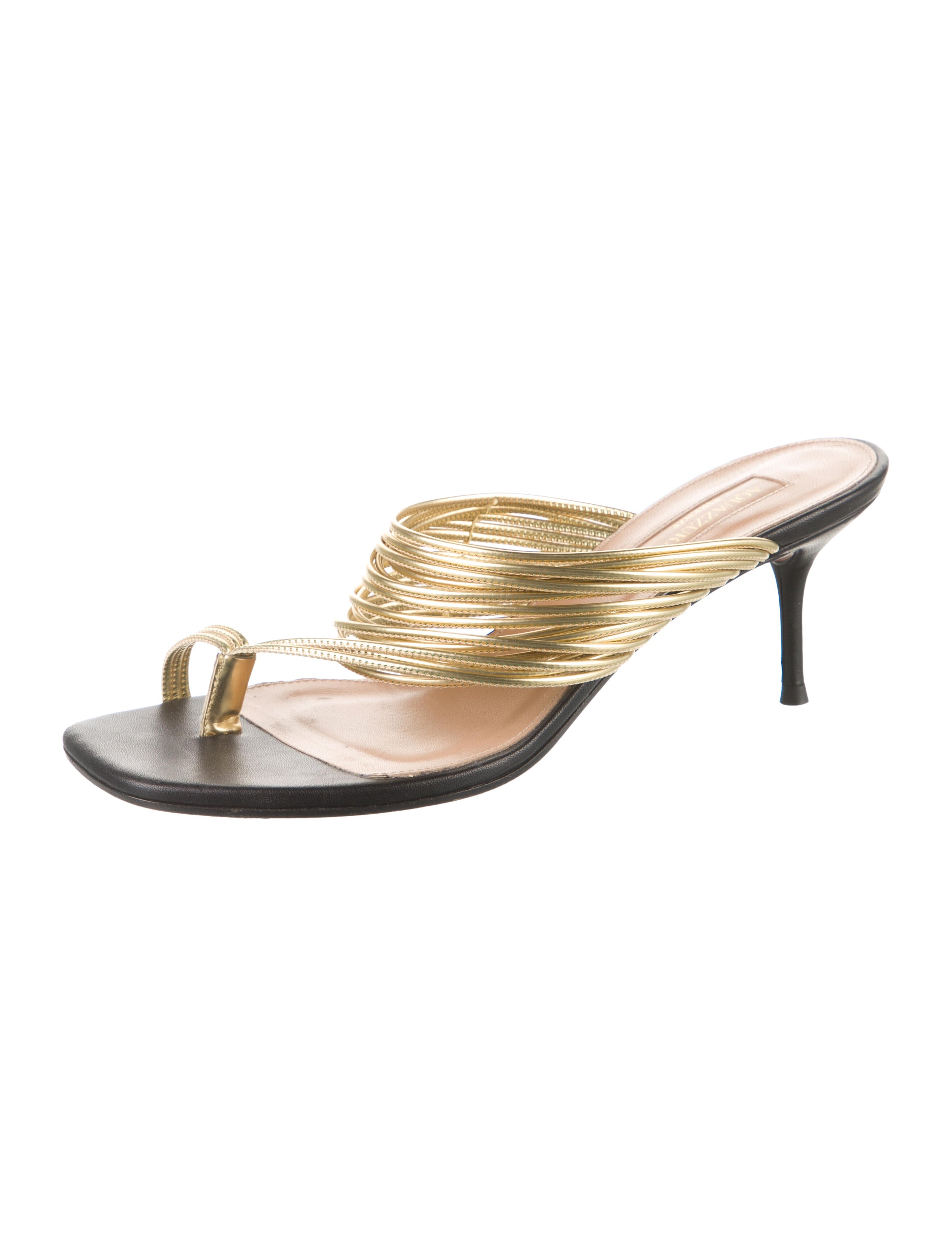 Aquazzura Leather Slides